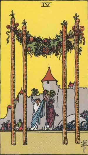 Four of Wands 权杖四